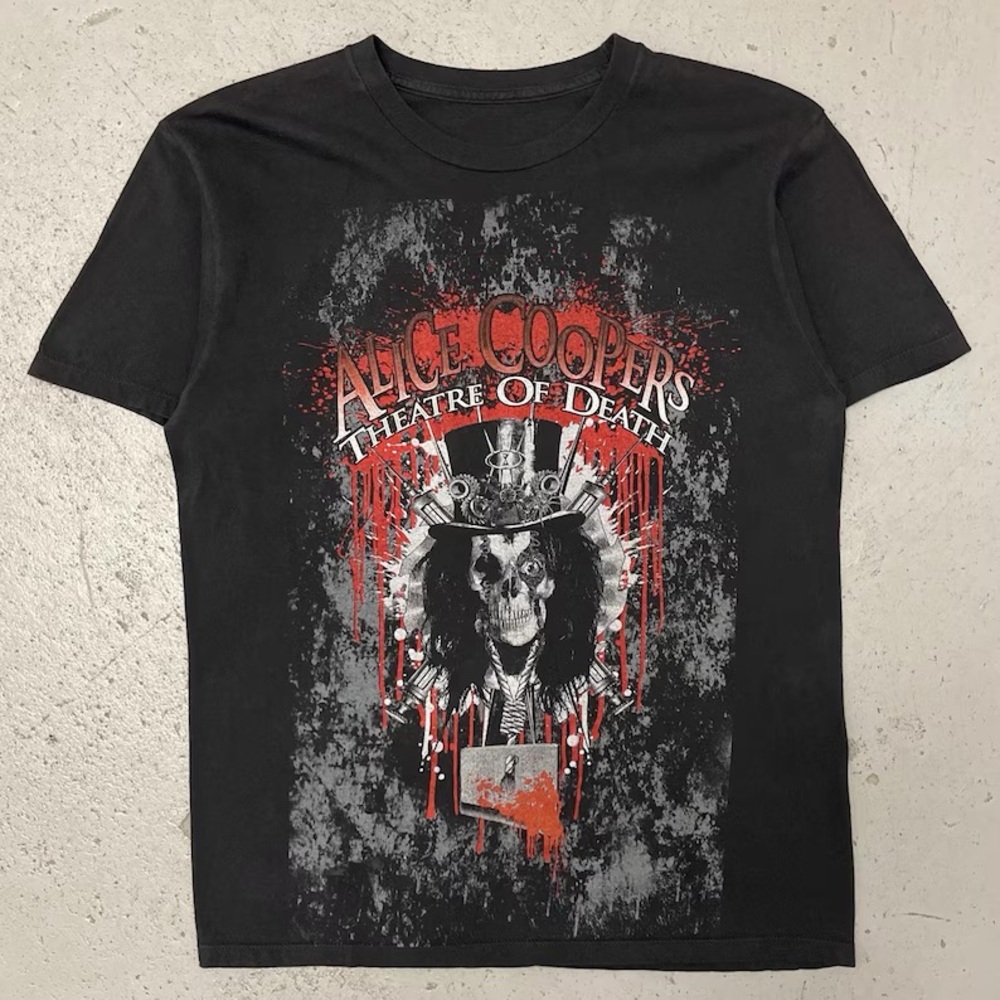 Vintage 2010 Alice Cooper Theatre Of Death Tour Rare Concert Band T Shirt Medium